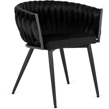 Стілець оксамитовий MEBEL ELITE EMPOLI Velvet Чорний