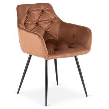 Обеденный стул MEBEL ELITE MODESTO Welur Рыжий
