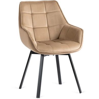 Стілець поворотний оксамитовий MEBEL ELITE LUNA Velvet Бежевий