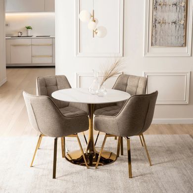Обідній стілець поворотний MEBEL ELITE MIA Бежевий