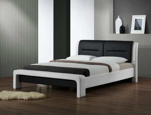 Кровать Cassandra Белый / Черный 160х200 см HALMAR