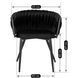 Стілець оксамитовий MEBEL ELITE EMPOLI Velvet Чорний