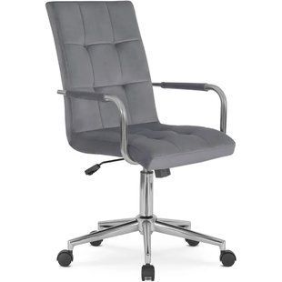 Крісло офісне обертове MEBEL ELITE BOSTON Velvet Сірий