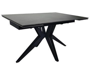 Стол INTARSIO VINCENT CERAMIC 140(200)*90 Графит мат/Черный