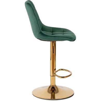 Барний стілець оксамитовий MEBEL ELITE ARCOS Velvet зелений / золотий