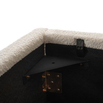 Кровать MEBEL ELITE HAGA Boucle 160x200 см Кремовая