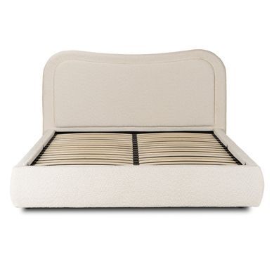 Кровать MEBEL ELITE HAGA Boucle 160x200 см Кремовая