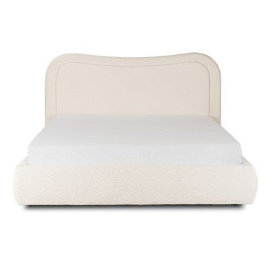Кровать MEBEL ELITE HAGA Boucle 160x200 см Кремовая