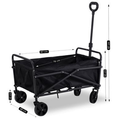 Садовая складная тележка MEBEL ELITE GILBERT 70 л Черный
