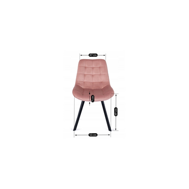 Стул бархатный MEBEL ELITE RICK велюр Розовый