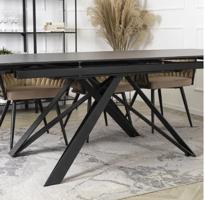 Стіл розкладний MEBEL ELITE MAXIME 160-240х91 см Чорний мармур