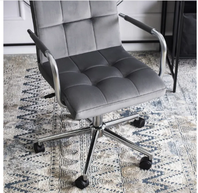 Кресло офисное поворотное MEBEL ELITE BOSTON Velvet Серый
