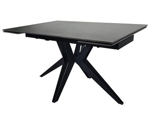 Стіл INTARSIO VINCENT CERAMIC 140(200)*90 Графіт мат/Чорний