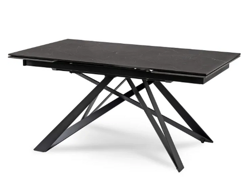 Стіл розкладний MEBEL ELITE MAXIME 160-240х91 см Чорний мармур