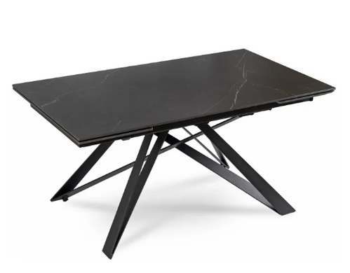 Стіл розкладний MEBEL ELITE MAXIME 160-240х91 см Чорний мармур