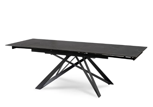 Стіл розкладний MEBEL ELITE MAXIME 160-240х91 см Чорний мармур