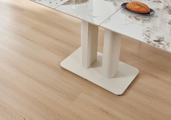 Стол ROTTERDAM CERAMIC 120(160)*75 белый глянец/кашемир