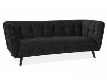 Диван Castello 3 Velvet Черный SIGNAL