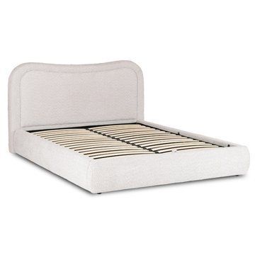 Кровать MEBEL ELITE HAGA Boucle 160x200 см Серый