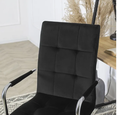 Кресло офисное поворотное MEBEL ELITE BOSTON Velvet Черный