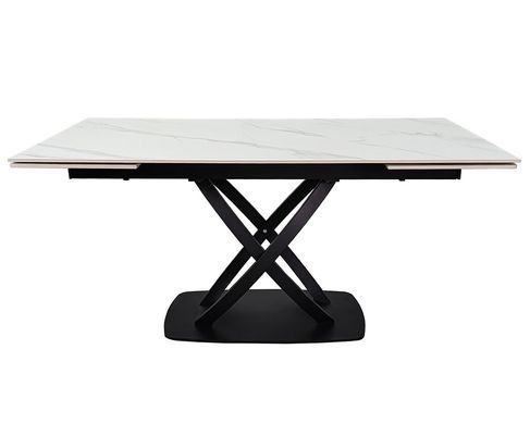 Стіл INTARSIO HILDA CERAMIC 160(240)*90 Білий мат/Чорний