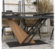Стіл розкладний MEBEL ELITE REX 160-220 смх91 см Чорний мармур / Дуб