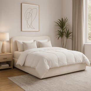 Ліжко MEBEL ELITE BRISTOL Boucle 140x200 см Кремовий