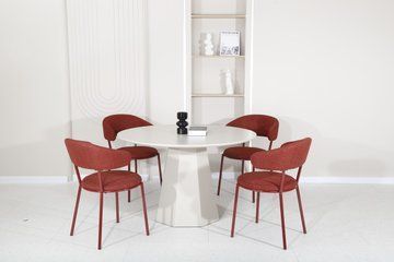 Стол обеденный VETRO TM-200 120x120 см Теплый песок