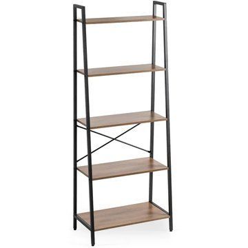 Стеллаж MEBEL ELITE ERVA орех / черный