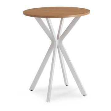 Обідній стіл MEBEL ELITE LAUREN 60 см Дуб золотий/Білий