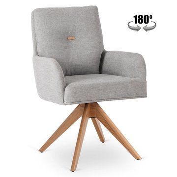 Обеденный стул поворотный MEBEL ELITE BIANCO Серый