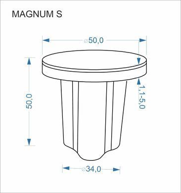 Журнальный столик HALMAR MAGNUM-S белый мрамор 50см