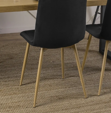 Стілець оксамитовий MEBEL ELITE FREDY Velvet Чорний