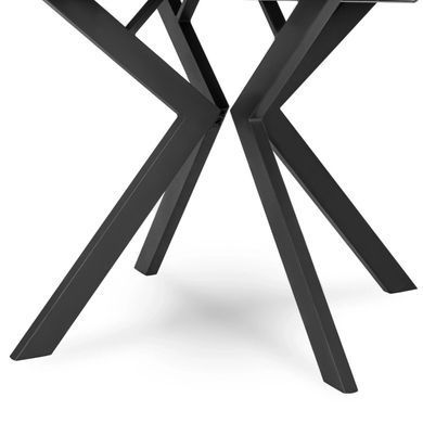 Розкладний обідній стіл MEBEL ELITE LUGO 90(190)* 76 см Чорний