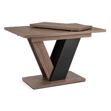 Стол MEBEL ELITE CLARK 120-160 см Орех/Черный