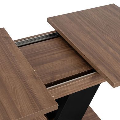 Стол MEBEL ELITE CLARK 120-160 см Орех/Черный