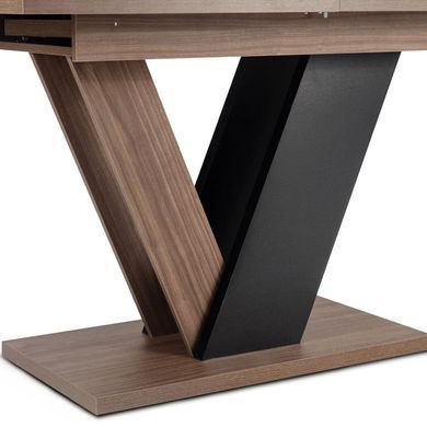 Стол MEBEL ELITE CLARK 120-160 см Орех/Черный