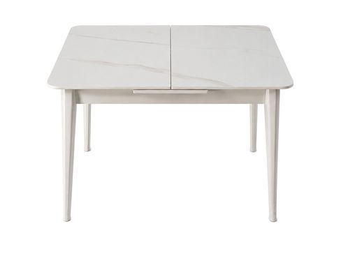 Стіл TALLINN CERAMIC 90(120)*70 білий глянець/кашемір