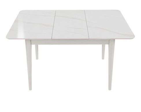 Стіл TALLINN CERAMIC 90(120)*70 білий глянець/кашемір