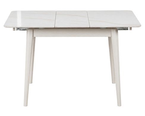 Стіл TALLINN CERAMIC 90(120)*70 білий глянець/кашемір