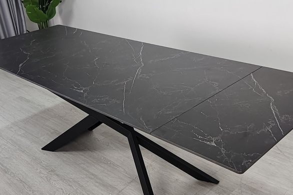 Стіл INTARSIO MADISON CERAMIC 160(240)*90 Чорний мат/Чорний