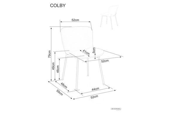 Стілець Colby Velvet Cірий SIGNAL