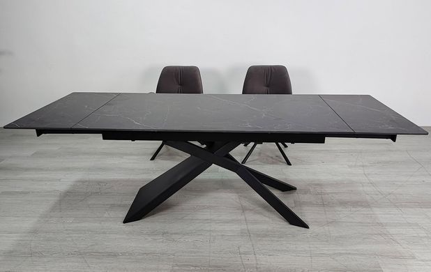Стіл INTARSIO MADISON CERAMIC 160(240)*90 Чорний мат/Чорний