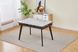 Стол INTARSIO OSLO CERAMIC 120(180)*80 серый глянец/черный каркас