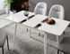 Стіл TALLINN CERAMIC 90(120)*70 білий глянець/кашемір