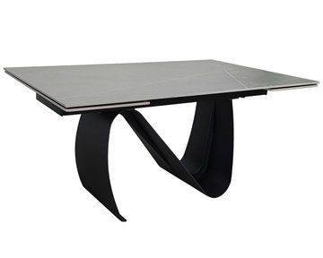 Стол INTARSIO JULIAN CERAMIC 160(240)*90 Серый мат/Черный