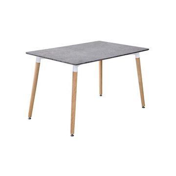 Стіл обідній ВЕЗУВІЙ MDF 120*80, бетон сірий