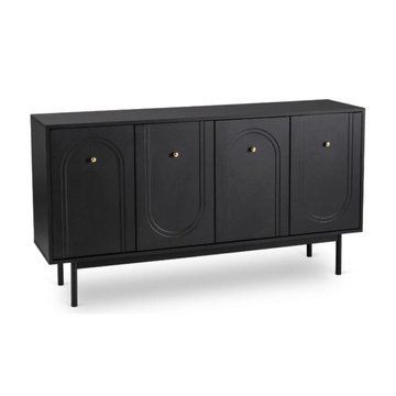 Комод MEBEL ELITE MARLEN 155 см Черный