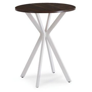 Обеденный стол MEBEL ELITE LAUREN 60 см Орех/Белый