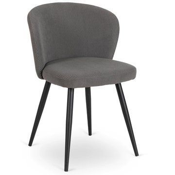 Стул MEBEL ELITE HAILEY Velvet Серый
